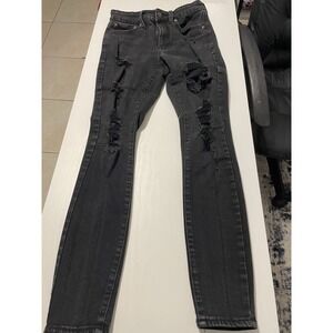 Aeropostale High Rise Jeggings In Black Size 6 Long B0035